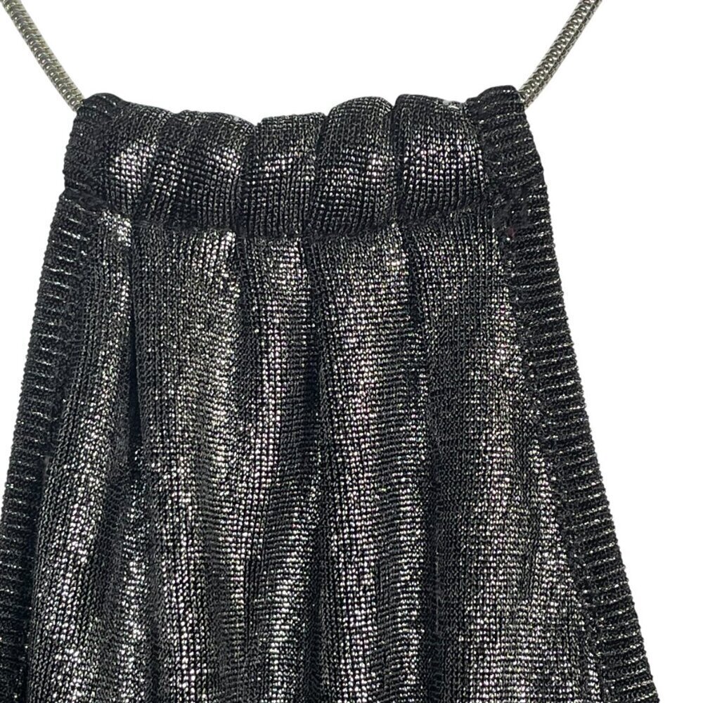 RACHEL Rachel Roy Silver-Gray Metallic Chain-Strap Racerback V-Neck Tank Top XL - Picture 6 of 14